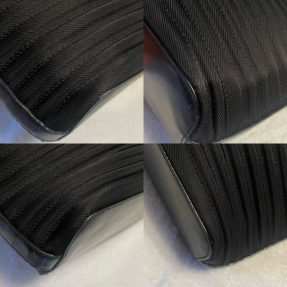 GUCCI Bamboo Black Textured Canvas 2 Way Shoulder / Crossbody - Picture 11 of 17